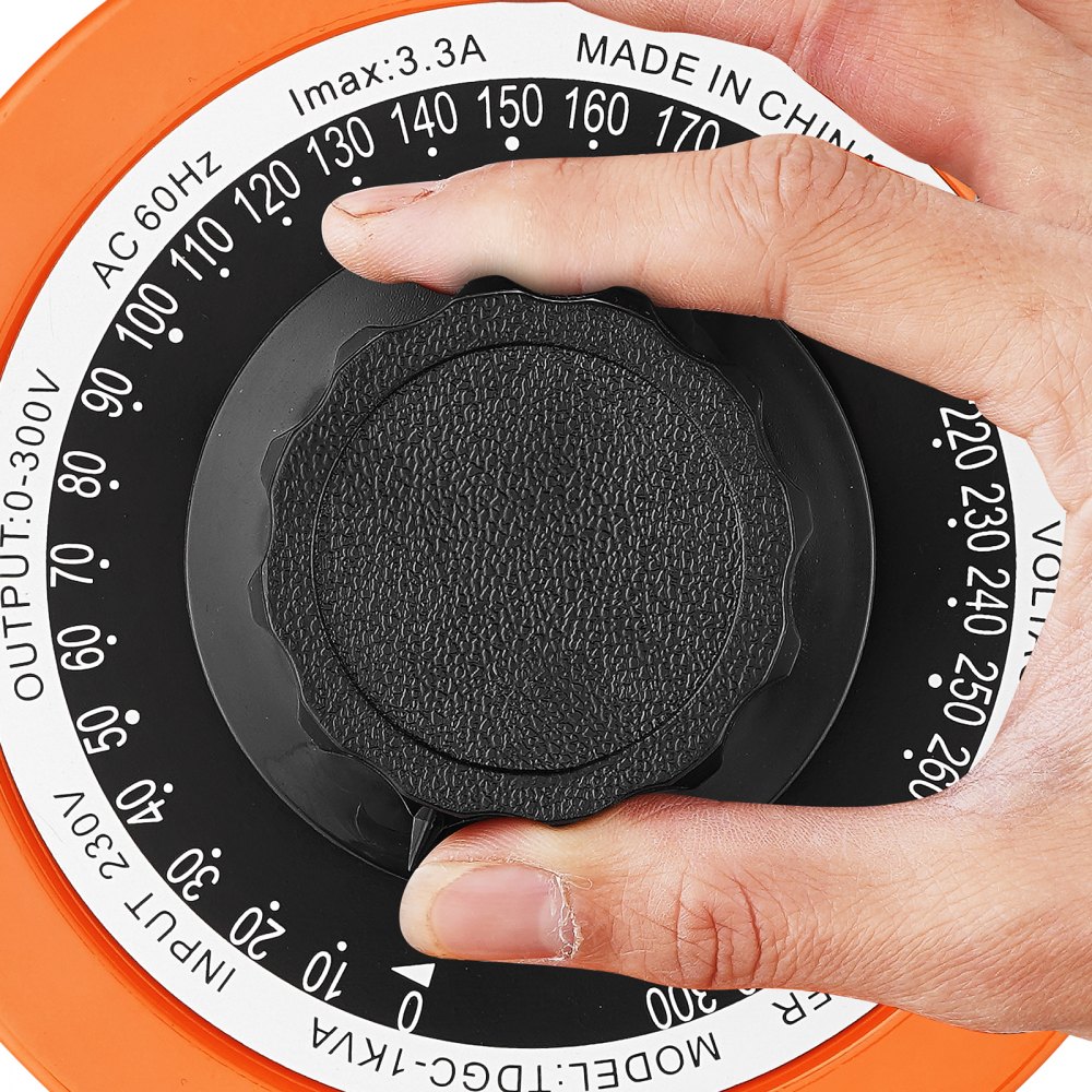 Przetwornica napięcia zmiennego VEVOR 1000 VA 3,3 A, wejście 230 V, wyjście 0-300 V, regulator napięcia prądu przemiennego, 4 dodatkowe bezpieczniki i wyłącznik termiczny do domu, przemysłu i biura