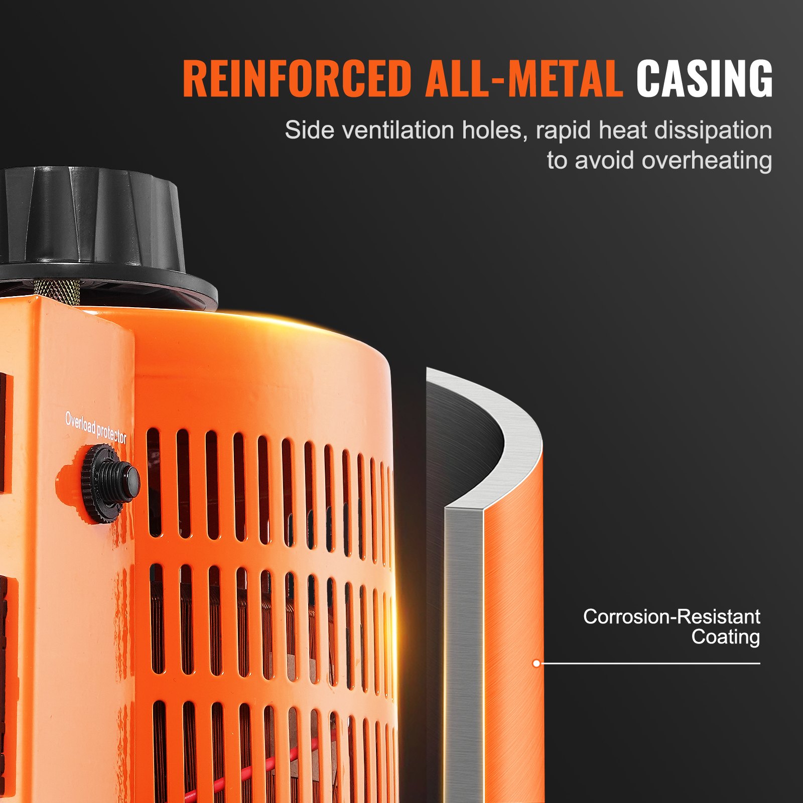 Transformator napięcia zmiennego VEVOR 2000VA, 6,6 A, wejście 230 V, wyjście 0-300 V, regulator napięcia prądu przemiennego, z wyświetlaczem LCD, 4 dodatkowe bezpieczniki, do domu, przemysłu i biura