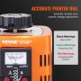 VEVOR Automatyczny transformator regulacyjny 500VA 1,7A Wejście 230V Wyjście 0-300V AC Regulator napięcia 4 bezpieczniki Przełącznik kontroli termicznej do biura domowego