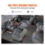 Dywaniki samochodowe VEVOR pasujące do modelu Dodge Ram 1500 Crew Cab 2019-2024, 3-częściowe wykładziny na przedni i drugi rząd siedzeń, odporne na warunki atmosferyczne, dopasowane, czarne, z tworzywa TPE