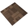 VEVOR Carpet Tiles, 610 x 610 mm, Carpet with Attached Padding, Soft Padded Carpet Tiles, Easy DIY Installation for Bedrooms and Living Rooms (24 Pieces, Mixed Brown)