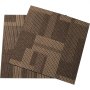 VEVOR Carpet Tiles, 610 x 610 mm, Carpet with Attached Padding, Soft Padded Carpet Tiles, Easy DIY Installation for Bedrooms and Living Rooms (24 Pieces, Mixed Brown)
