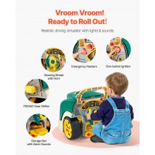 VEVOR Motor Toy 60-elementowy zestaw do naprawy samochodów dla dzieci Mechanik Ciężarówka Zielony