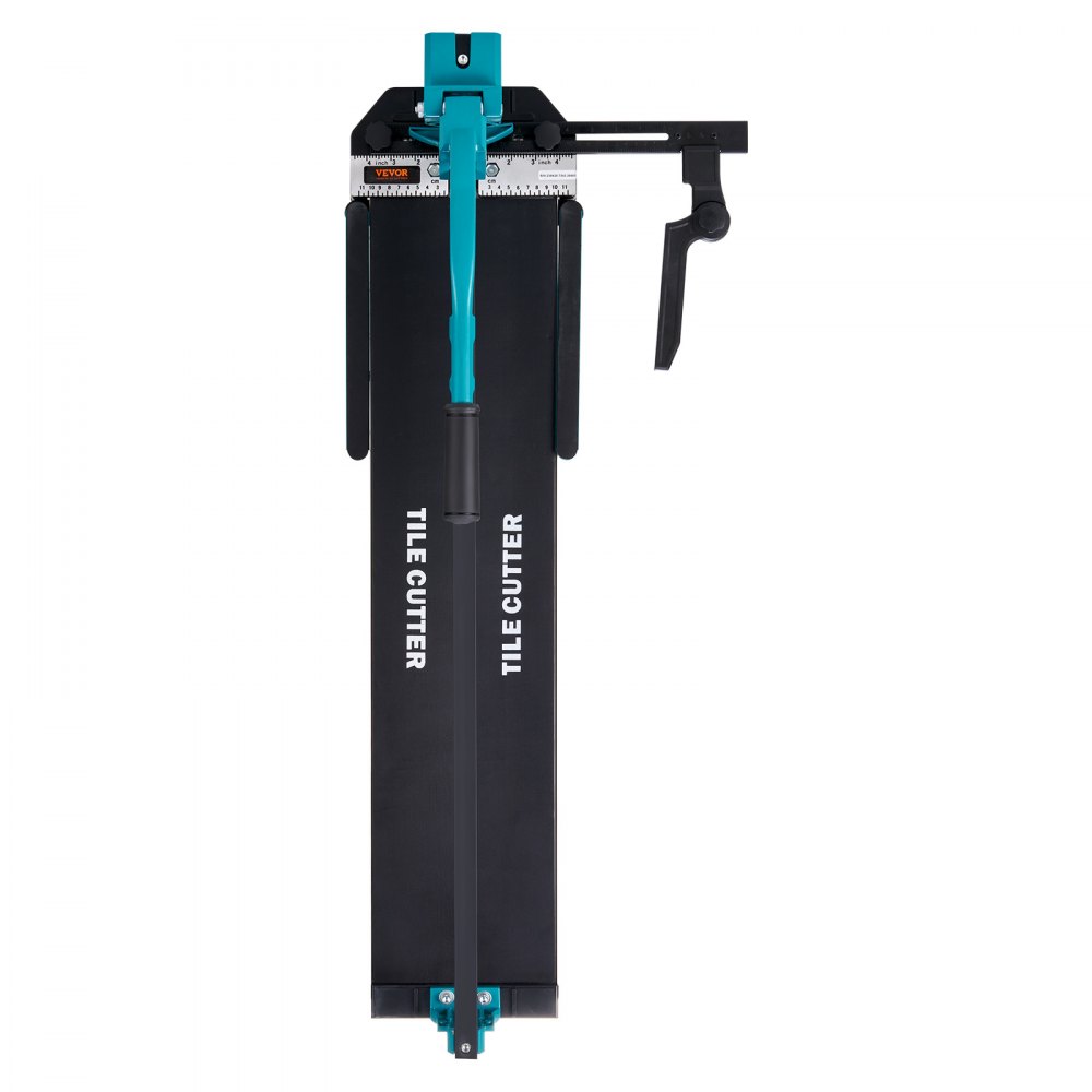VEVOR tile cutter with a total cutting length of 800 mm, cutting thickness 4-15 mm, minimum cutting width 25 mm. Tile cutting machine including extra cutting wheel. For tile laying and renovation projects.