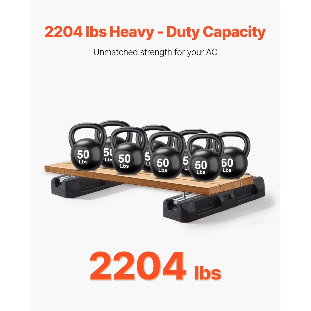 Uchwyt podłogowy do klimatyzatora VEVOR Mini Split, podstawa amortyzująca do systemu pompy ciepła 9000–36000 BTU, zestaw podstawy podłogowej z gumowymi podkładkami antywibracyjnymi, maksymalne obciążenie 1000 kg