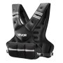 VEVOR Adjustable Weighted Vest, 14.5 kg Comfortable X-Shape Body Weight Vest Set with 6 Weight Packs and Reflective Stripe, for Men Women, Workout Equipment for Strength Training Running Jogging