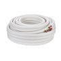 VEVOR 50FT Mini-Split Piping Kit, copper pipes with 1/4 inch and 3/8 inch outer diameter and triple insulation, for mini-split air conditioners, refrigerator or heat pump units and HVAC with