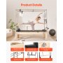 VEVOR Pilates Reformer Machine Drewniany do domowej siłowni, sprzęt do treningu siłowego z podwójnym oporem i reformerem Box & Springboard, dla zaawansowanych i początkujących, do 181,44 kg