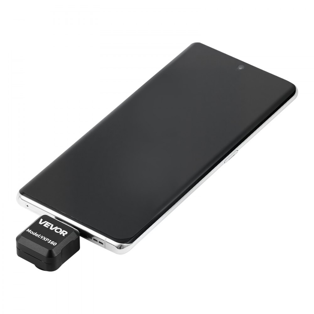 Kamera termowizyjna VEVOR na Androida, 320x240 Super IR, rozdzielczość 160x120 IR, kamera termowizyjna do smartfonów i tabletów ze złączem USB-C, kamera na podczerwień 25 Hz z 15 paletami kolorów do inspekcji w zakresie od -20°C do 550°C