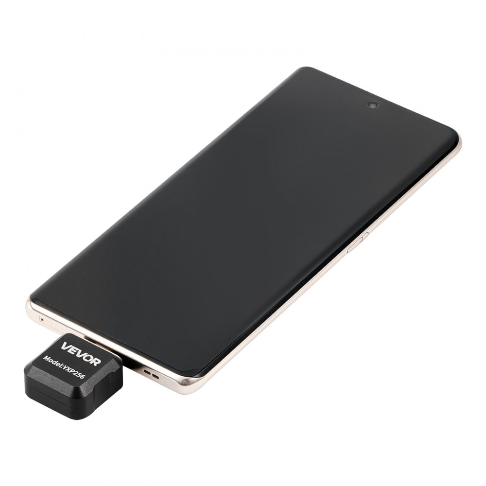 Kamera termowizyjna VEVOR dla systemu Android, rozdzielczość 512x384 Super IR 256x192 IR, kamera termowizyjna do smartfonów i tabletów ze złączem USB-C, kamera na podczerwień 25 Hz z 15 paletami kolorów do inspekcji w zakresie od -20°C do 550°C
