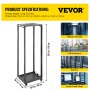 VEVOR 4-słupkowa otwarta rama serwerowa stalowa 25U 490x410x1335mm nośność 544kg