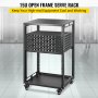 VEVOR 15U Otwarta rama serwerowa Rack 4-post Open Frame Network Rack 19" czarna
