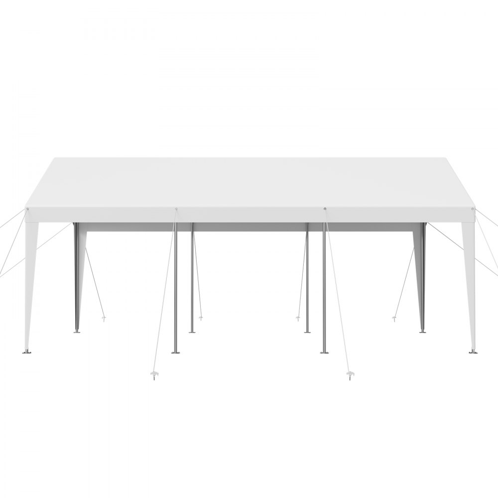 VEVOR Carport, 3,05 x 6,09 x 2,87 m, namiot garażowy, ocynkowana wiata samochodowa, odporna na promieniowanie UV, całoroczna ochrona, schowek na samochód, łódź, motocykl, biały