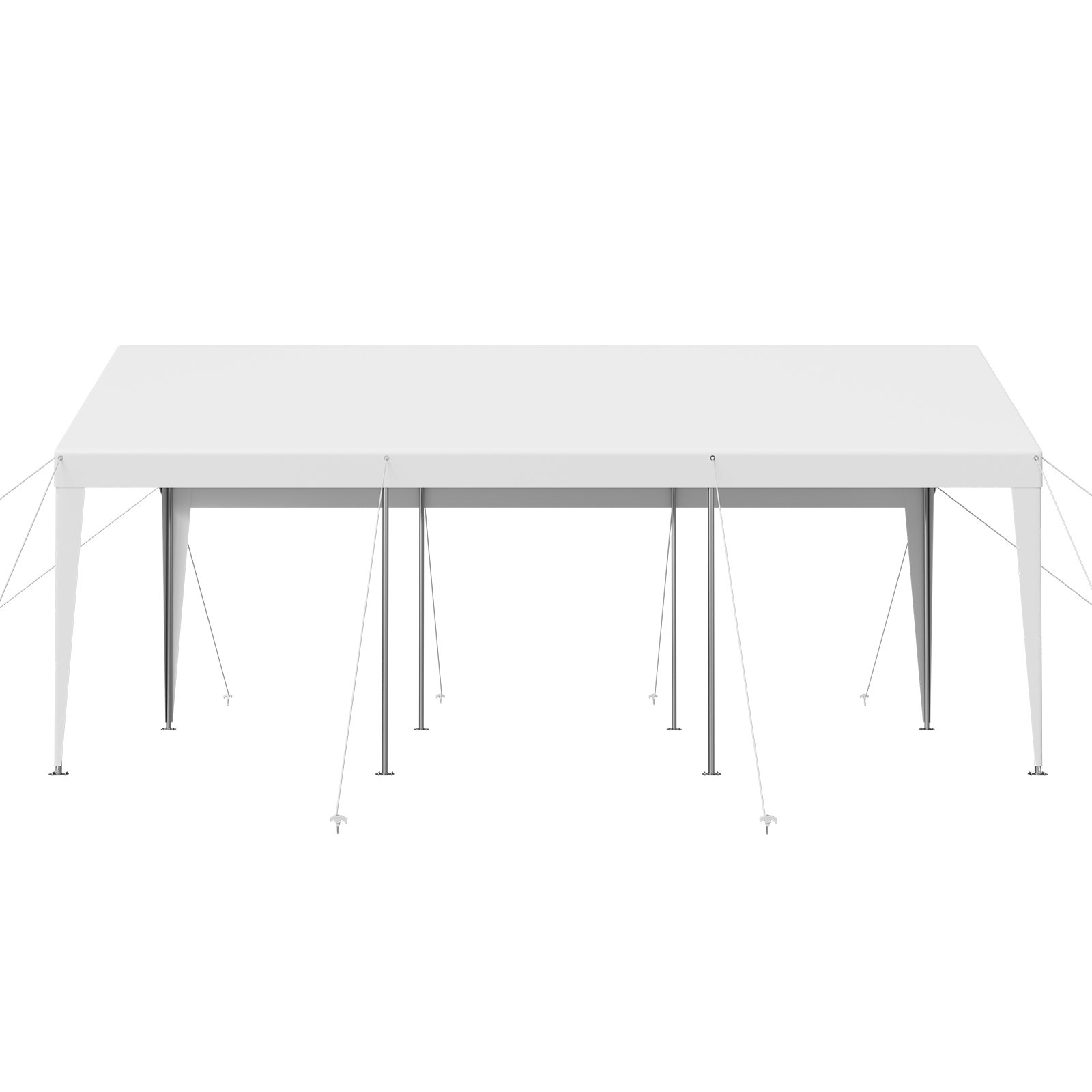 VEVOR Carport, 3,05 x 6,09 x 2,87 m, namiot garażowy, ocynkowana wiata samochodowa, odporna na promieniowanie UV, całoroczna ochrona, schowek na samochód, łódź, motocykl, biały