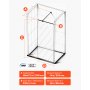 VEVOR Fixed Glass Shower Panel, 864 x 1870 mm Full-Framed Fixed Shower Screen, 8 mm Thick Clear Tempered Glass Door with Bottom Seal Strip and Hardware, Easy to Clean, for Bathroom, Matte Black