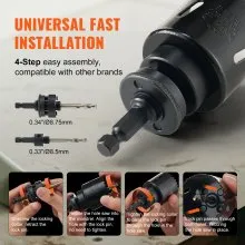 VEVOR Otwornice Do Gresu Bimetalicznych 11 Sztuk Arkusze Otworów 2 Wiertła Otworowe Głębokość Cięcia 38 Mm Zestaw Otwornic Bimetalicznych Akcesoria Do