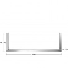 Zewnętrzna ramka wykończeniowa VEVOR Zewnętrzna ramka do grilla 1149 x 383 mm do wbudowanego grilla