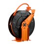 VEVOR Retractable Air Hose Reel, 15m x 9.5mm Hybrid Air Hose Max 300PSI, Auto Rewind Air-Compressor Hoses Reel with 1.52m Lead in, Ceiling/Wall Mount Heavy Duty Steel Double Arm