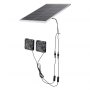 VEVOR Solar Powered Fan, 30W Solar Panel with 2 Fans, Adjustable Solar Panel Angle, 2668 RPM High-Speed, Flexible Installation, Fast Air Exchange for Greenhouse, Grow Tents, Chicken Coops, Shelters