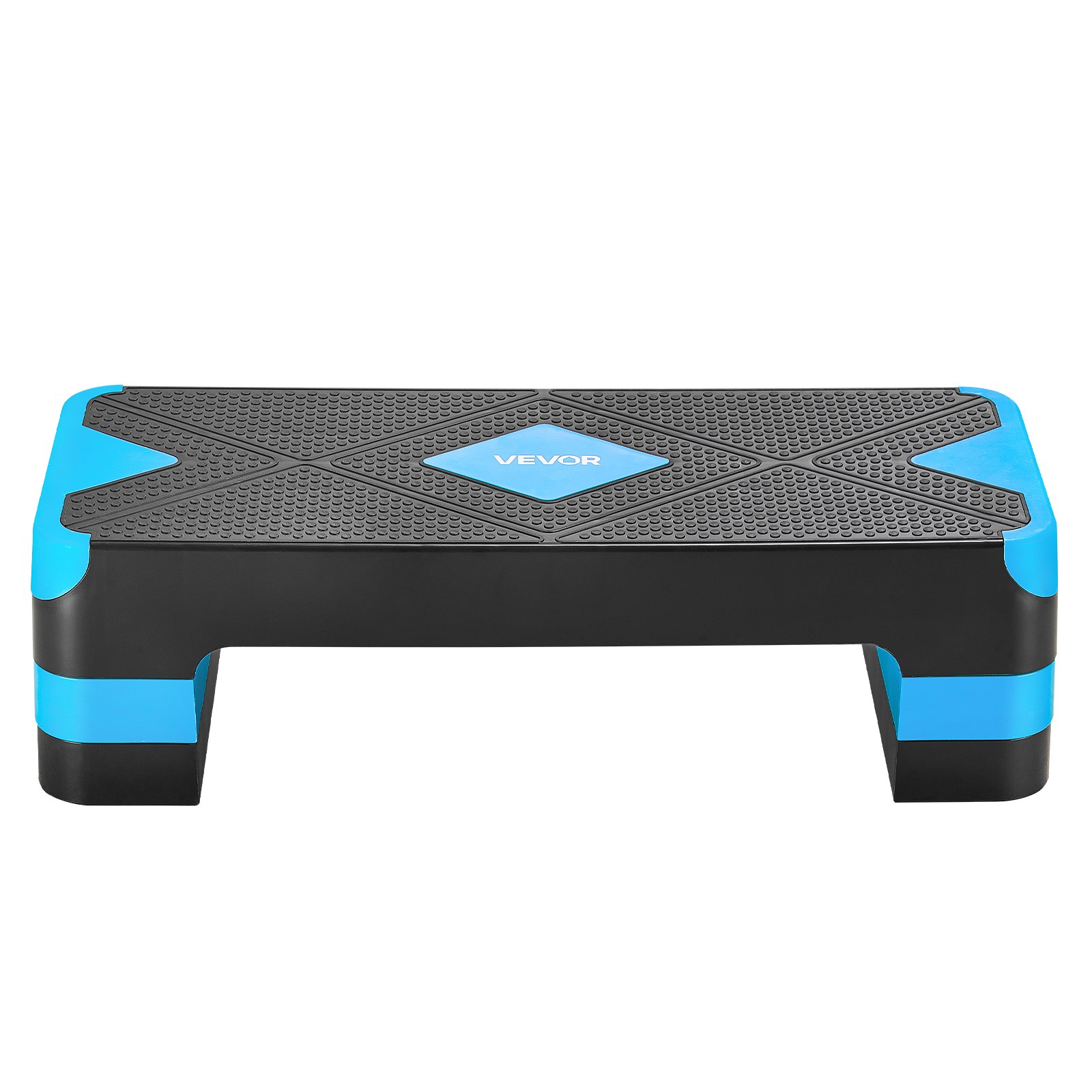 VEVOR Step do aerobiku, regulowana wysokość deski treningowej (10,16-20,32 cm), Stepper Fitness o udźwigu 250 kg, powierzchnia antypoślizgowa, ławka do ćwiczeń w domu, cardio, siłowych, niebieski