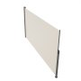 beige retractable side awning by VEVOR with black frame.