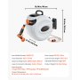 VEVOR Hose Reel 20m x 12mm Hose Winder Water 180° Swivel Wall-Mounted Hose Box with Winding Stopper and Wall Bracket Water Hose Reel Garden Hose for Watering Car Washing Cleaning