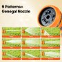 Bęben na wąż ogrodowy VEVOR, 12 mm x 30 m, montowany na ścianie, bęben na wąż ogrodowy montowany na ścianie z dyszą o 9 wzorach, automatycznym systemem powolnego zwijania i obrotowym uchwytem 180°