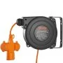 VEVOR Retractable Extension Cord Reel 10 M Heavy Duty 16AWG / 3C Orange, for Ceiling/Wall Mount, Overheat Protection, Automatic Retractable Power Cord, Lighted Triple Tap, with 180° Swivel Bracket
