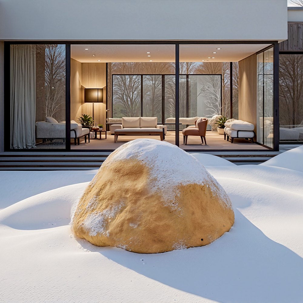 VEVOR Cover Rock, sztuczna skała osłonowa do użytku na zewnątrz, skała ogrodowa, lekka i odporna na warunki atmosferyczne sztuczna skała do zagospodarowania terenu, dekoracji ogrodu i podwórka, piaskowobrązowa, rozmiar M