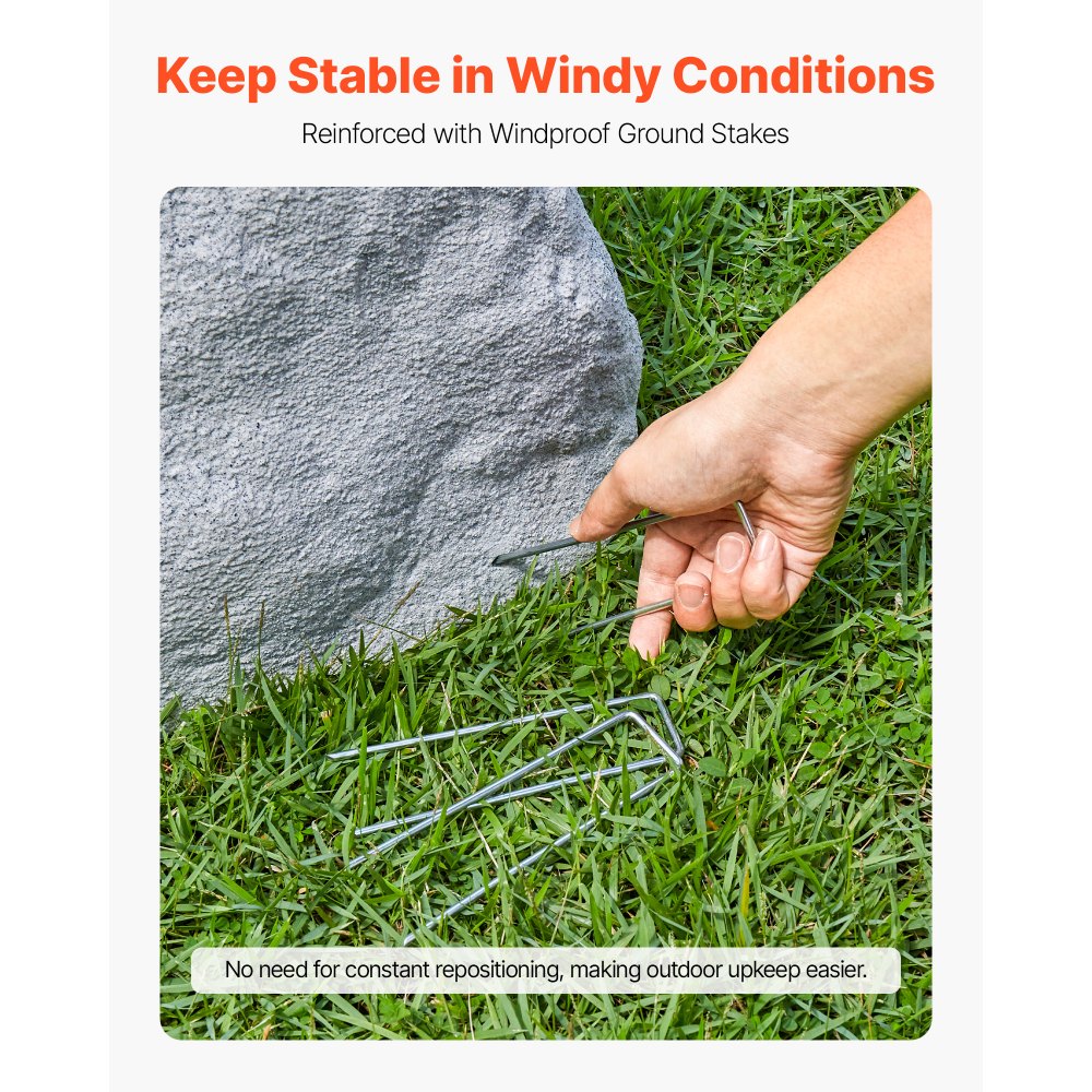 VEVOR Cover Rock, sztuczna osłona do użytku na zewnątrz, realistyczny wygląd kamienia, kamień ogrodowy, sztuczny kamień z żywicy poliestrowej do zagospodarowania terenu, dekoracja ogrodu, Transformer House, szary, 355 x 390 x 595 mm