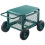 VEVOR Krzesło ogrodowe na kółkach 760x520x440 mm, metalowe krzesło ogrodowe na kółkach, udźwig do 180 kg, krzesło na kółkach, wózek i stołek ogrodowy na kółkach do trawnika, patio, ogrodu