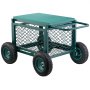 VEVOR Krzesło ogrodowe na kółkach 760x520x440 mm, metalowe krzesło ogrodowe na kółkach, udźwig do 180 kg, krzesło na kółkach, wózek i stołek ogrodowy na kółkach do trawnika, patio, ogrodu
