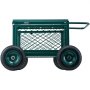 VEVOR Krzesło ogrodowe na kółkach 760x520x440 mm, metalowe krzesło ogrodowe na kółkach, udźwig do 180 kg, krzesło na kółkach, wózek i stołek ogrodowy na kółkach do trawnika, patio, ogrodu