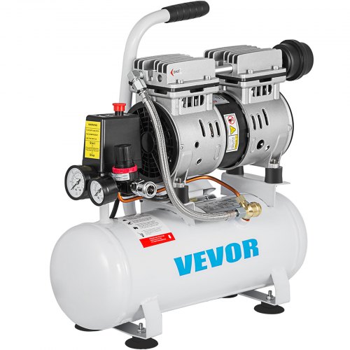 Whisper Compressor Bezolejowa sprężarka powietrza Kocioł sprężonego powietrza 9L Cichy