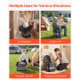 VEVOR Przenośna toaleta kempingowa, udźwig 150 kg, składana toaleta mobilna dla dorosłych, toaleta podróżna z torbą transportową i workami na śmieci, odpowiednia na wycieczki kamperem, kemping, piesze wycieczki, podróże samochodem, wycieczki