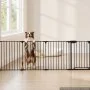 VEVOR Freestanding Dog Gate 753 mm Tall 6-Panel Foldable Metal Gate Black, For Stairs Doorways, Dual-Triangle Support, Sturdy Metal Construction, Freestanding or Wall Mount, Flexible Shapes, Easy Fit