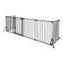 VEVOR Freestanding Dog Gate 753 mm Tall 6-Panel Foldable Metal Gate Black, For Stairs Doorways, Dual-Triangle Support, Sturdy Metal Construction, Freestanding or Wall Mount, Flexible Shapes, Easy Fit