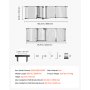 VEVOR Freestanding Dog Gate 813 mm Tall 4-Panel Foldable Metal Gate Black, For Stairs Doorways, Dual-Triangle Support, Sturdy Metal Construction, Freestanding or Wall Mount, Flexible Shapes, Easy Fit