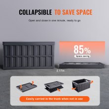 VEVOR zestaw 3 profesjonalnych pudełek składanych 65L z PP, pudełko transportowe z pokrywą, składane pudełko do przechowywania z uchwytem, ​​pudełka do układania w stosy, pudełko do przechowywania, pudełka składane, pudełka do sztaplowania do przechowywania i transportu