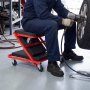 VEVOR 1010mm 2-in-1 Folding Mechanic Creeper, Z Creeper Seat & Under Car Garage Roller, 204 kg Rolling Creeper Stool with 6 Swivel Casters, Padded Headrest for Auto Repair