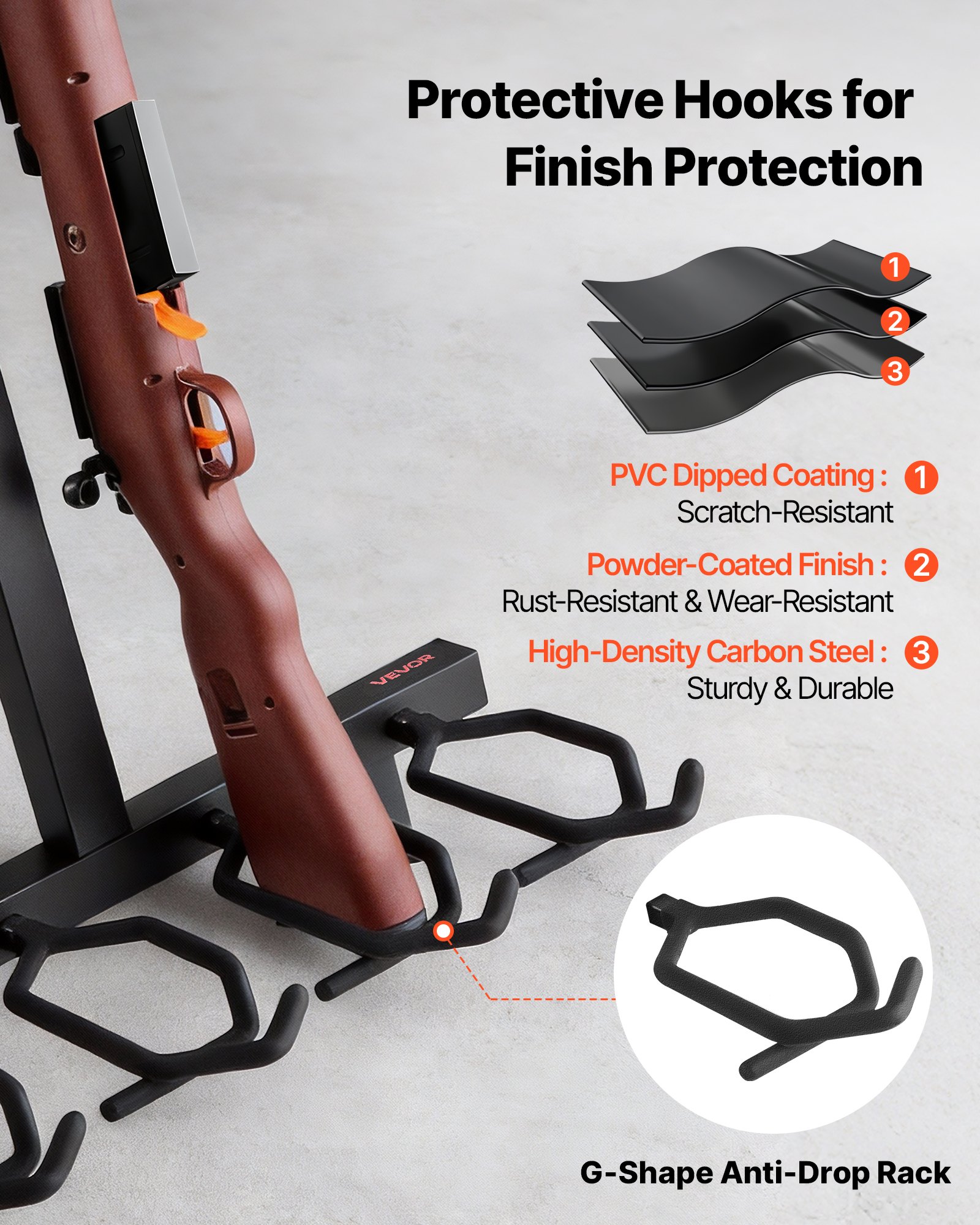 VEVOR Gun Rack, Portable, Folding Heavy Duty Steel Rifle Shotgun Rack Stand, Freestanding Indoor Outdoor Gun Display Storage, Holds Up to 7 Pistols and 4 Rifles or Shotguns, for Shooting Hunting Range