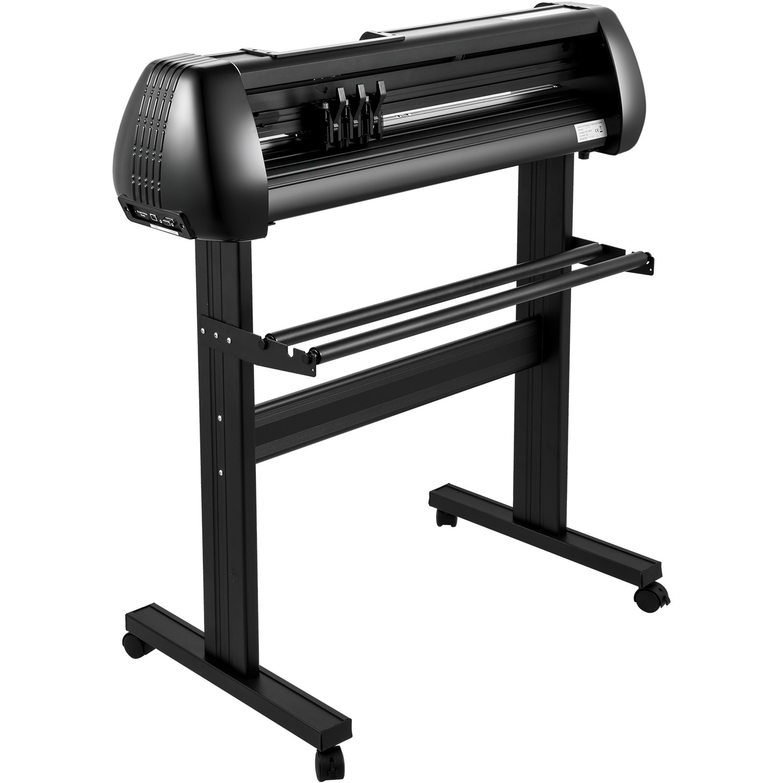 VEVOR Ploter Tnący do Winylu Ploter Tnący 720 mm z Oprogramowaniem SignMaster, Precyzyjna Maszyna do Cięcia Winylu Panel Cyfrowy LED Interfejs USB i COM Pięć Rolek do Kreślenia Cięcia
