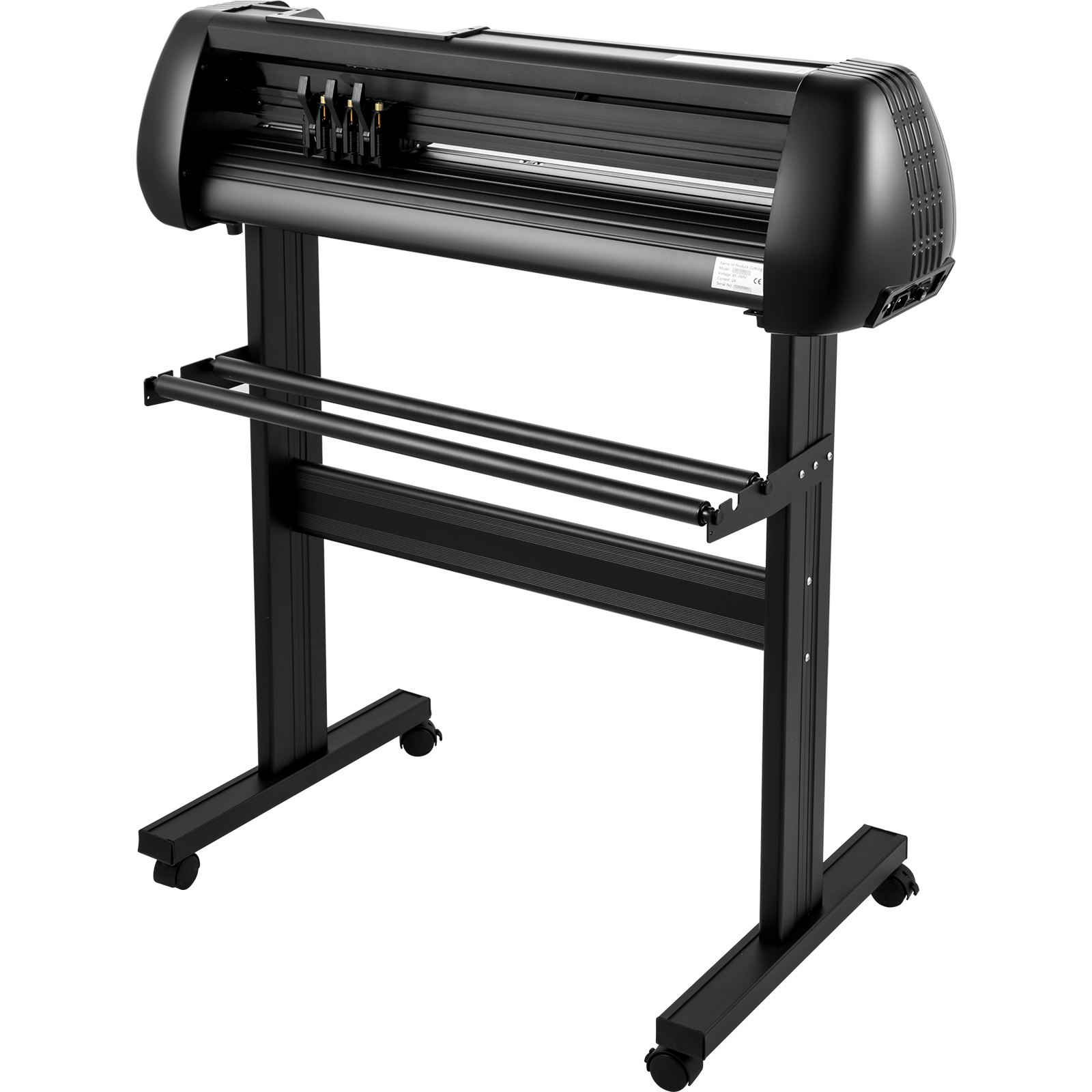 VEVOR Ploter Tnący do Winylu Ploter Tnący 720 mm z Oprogramowaniem SignMaster, Precyzyjna Maszyna do Cięcia Winylu Panel Cyfrowy LED Interfejs USB i COM Pięć Rolek do Kreślenia Cięcia