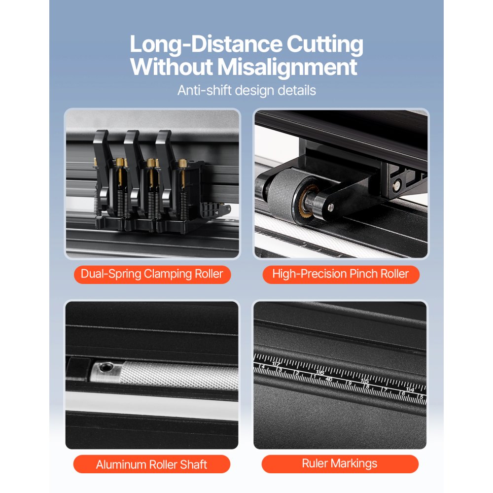 Maszyna tnąca VEVOR 135 cm³, półautomatyczna maszyna do cięcia winylu DIY, ręczne pozycjonowanie, cięcie znaków ze stojakiem podłogowym, oprogramowanie Signmaster