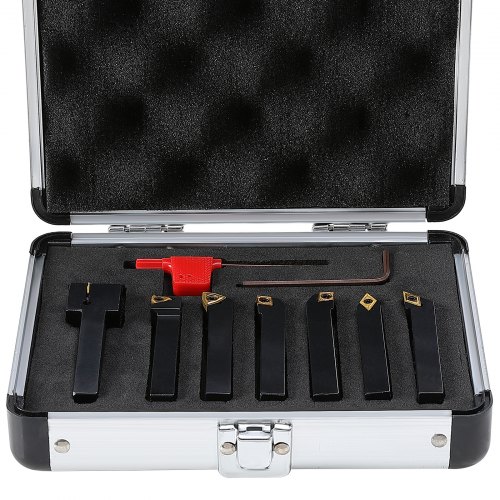 VEVOR 7PCS Płytki węglikowe tokarskie 3/8 cala ze schowkiem