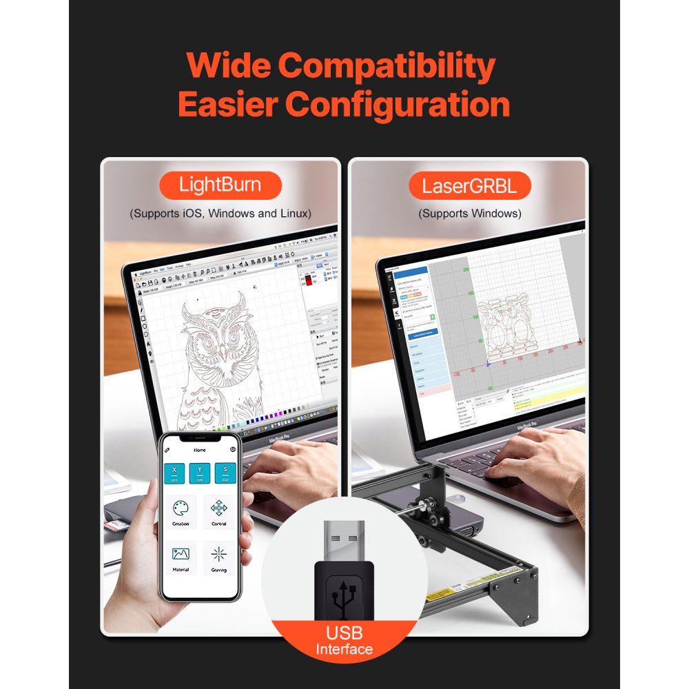 Grawerka laserowa VEVOR, moc 20 W, maszyna do grawerowania laserowego, obszar roboczy 35 x 40 cm, prędkość ruchu 10000 mm/min, punkt ściskany z ochroną oczu, do drewna i niektórych metali