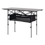 VEVOR Składany stół bufetowy, przenośny stół wielofunkcyjny, 120 cm, prostokątny aluminiowy stół (dla 4-6 osób) z regulowaną wysokością i torbą transportową, stół ogrodowy, stół kempingowy na imprezy piknikowe, czarny