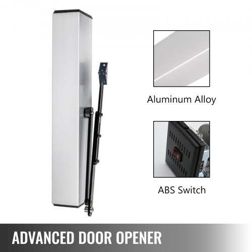 VEVOR Automatyczne otwieranie drzwi Samozamykacz 110-240 V 10 kg Stop aluminium