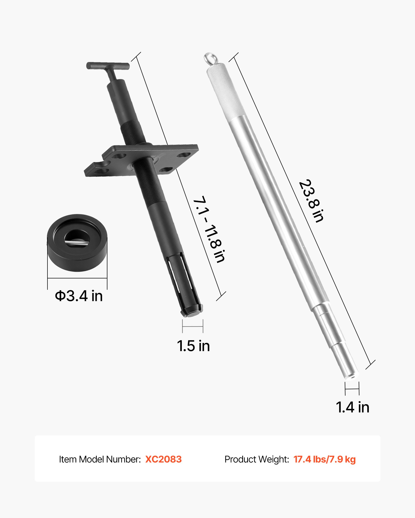 VEVOR Mercruiser Alignment Tool & Gimbal Bearing Puller Set, Compatible with Mercruisers, OMC, Volvo Cobra Bell Housings, Engine Alignment Tool, Bearing Puller Seal Bellow Expander Tools Easy-to-Use
