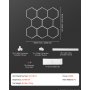 VEVOR Hexagon Garage Lights 248W 29760LM 6500K 8 Grid Systems LED Light, Bright Honeycomb Hex Car Detailing Lighting, Easy Install, Durable PC Material, for Garage, Warehouse, Workshop, Shop, Gym